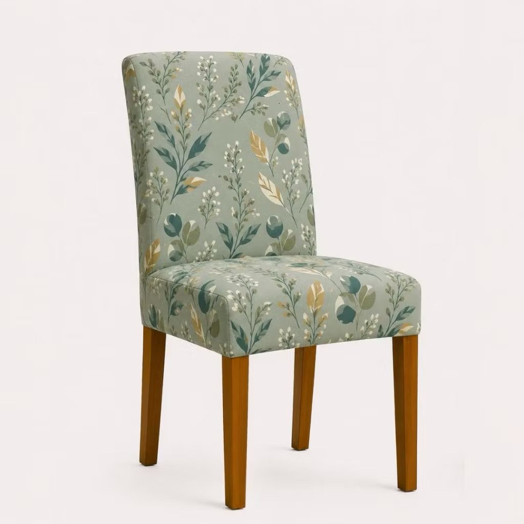 Capa de cadeira em malha estampada